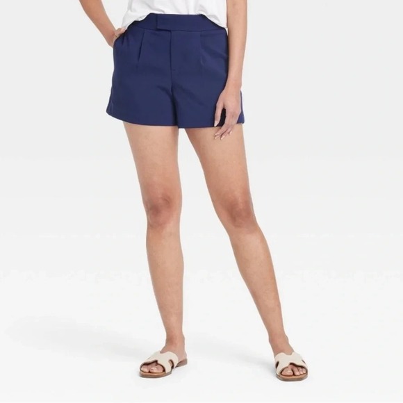 a new day Pants - Women's High-Rise Tailored Shorts A New Day Navy Size 4